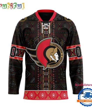 Nhl Ottawa Senators Personalized Native American Hockey Jersey