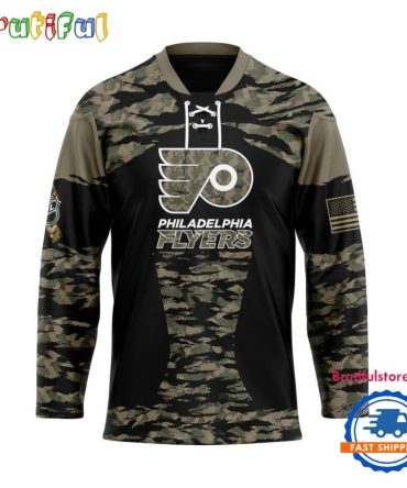 Nhl Philadelphia Flyers Custom Honoring Veterans Camo Hockey Jersey