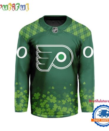 Nhl Philadelphia Flyers St.Patrick'S Day New Design Hockey Jersey, Nhl Patricks Day Jersey