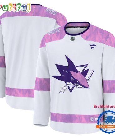 Nhl San Jose Sharks 2024 Hockey Fights Cancer Practice Jersey Shirt