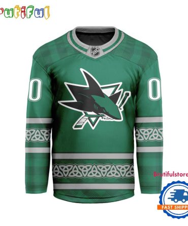 Nhl San Jose Sharks For St.Patrick'S Day Limited New Hockey Jersey