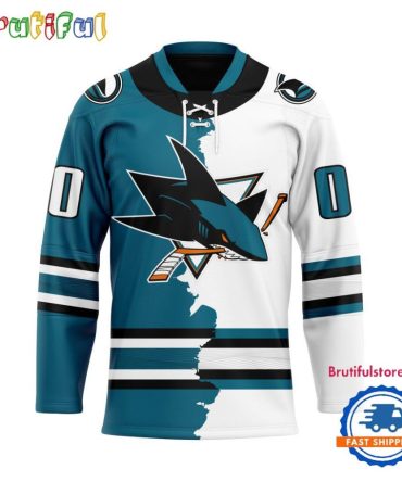 Nhl San Jose Sharks Home Mix Away New Design Hockey Jersey