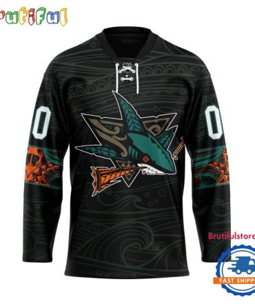 Nhl San Jose Sharks Personalized Native American Hockey Jersey