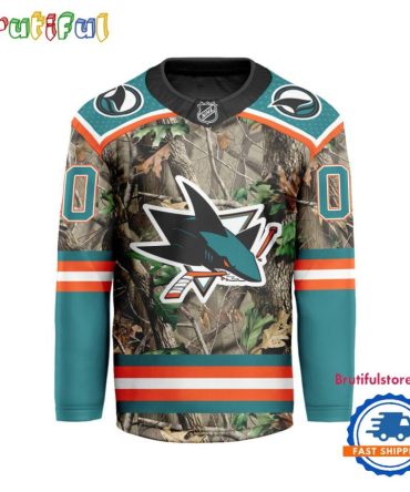 Nhl San Jose Sharks Special Realtree Camo Hunting Hockey Jersey