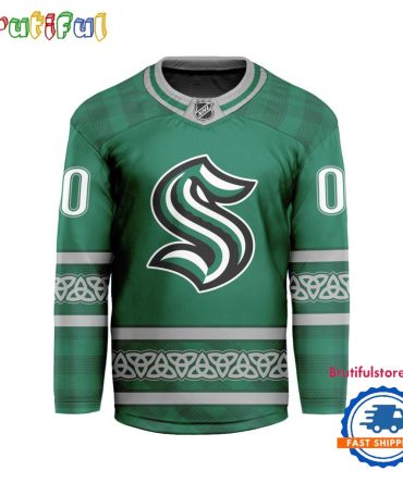 Nhl Seattle Kraken For St.Patrick'S Day Limited New Hockey Jersey