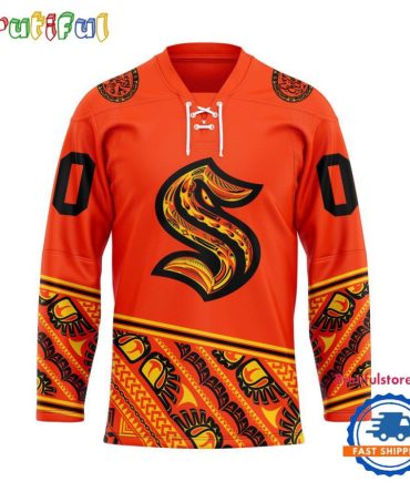 Nhl Seattle Kraken National Day For Truth And Reconciliation Design Hockey Jersey, Sport Jersey Shirt