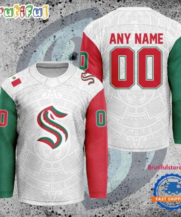 Nhl Seattle Kraken Personalized Mexican Heritage Hockey Jersey