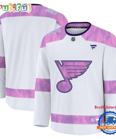 Nhl St. Louis Blues 2024 Hockey Fights Cancer Practice Jersey Shirt