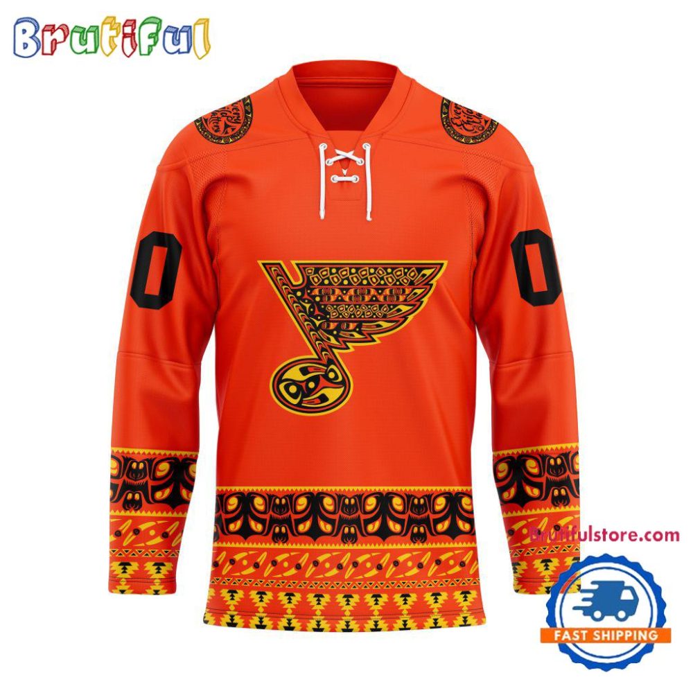 Nhl St. Louis Blues National Day For Truth And Reconciliation Design Hockey Jersey, Sport Jersey Shirt