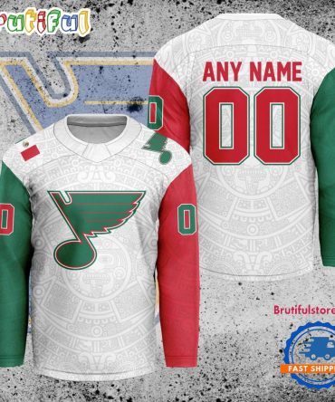 Nhl St. Louis Blues Personalized Mexican Heritage Hockey Jersey