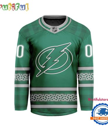 Nhl Tampa Bay Lightning For St.Patrick'S Day Limited New Hockey Jersey