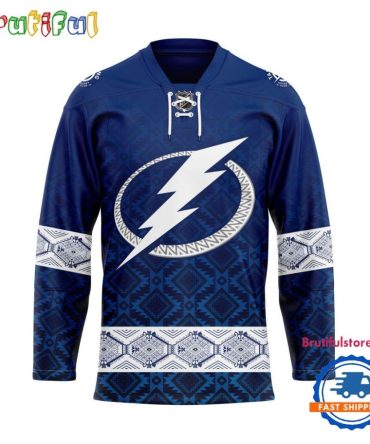 Nhl Tampa Bay Lightning Personalized Native American Hockey Jersey
