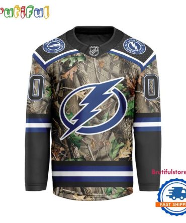 Nhl Tampa Bay Lightning Special Realtree Camo Hunting Hockey Jersey