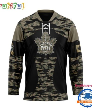 Nhl Toronto Maple Leafs Custom Honoring Veterans Camo Hockey Jersey