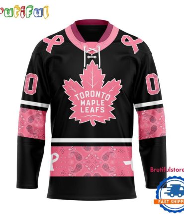 Nhl Toronto Maple Leafs In October We Wear Pink Breast Cancer Design Hockey Jersey