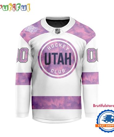 Nhl Utah Hockey Club Personalized Hockey Fights Cancer Design Jersey