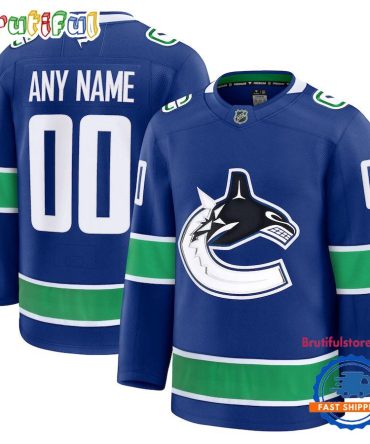 Nhl Vancouver Canucks Home Premium Custom Hockey Jersey