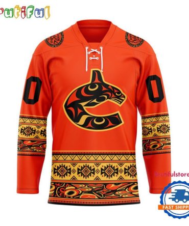 Nhl Vancouver Canucks National Day For Truth And Reconciliation Design Hockey Jersey, Sport Jersey Shirt