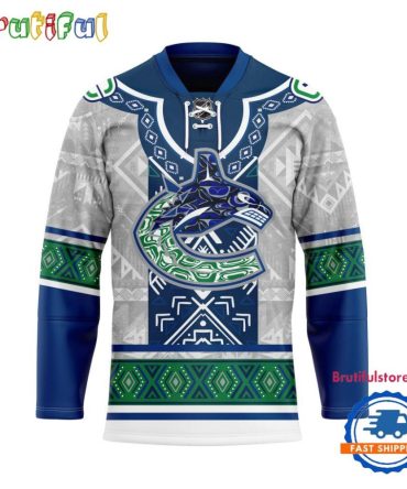 Nhl Vancouver Canucks Personalized Native American Hockey Jersey