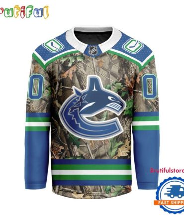 Nhl Vancouver Canucks Special Realtree Camo Hunting Hockey Jersey