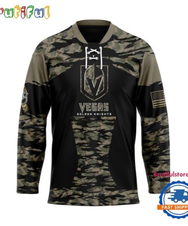 Nhl Vegas Golden Knights Custom Honoring Veterans Camo Hockey Jersey