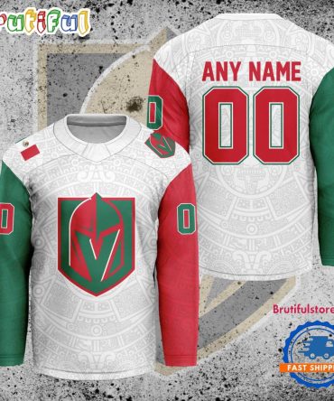 Nhl Vegas Golden Knights Personalized Mexican Heritage Hockey Jersey