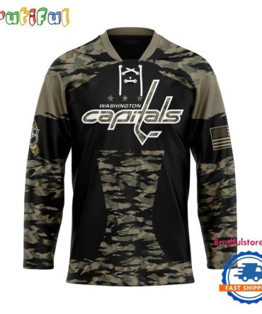 Nhl Washington Capitals Custom Honoring Veterans Camo Hockey Jersey