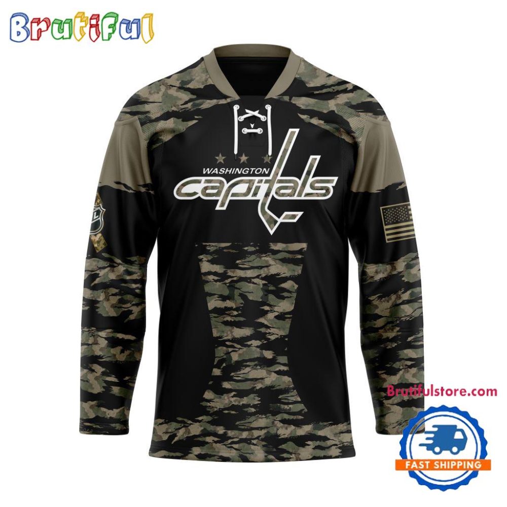 Nhl Washington Capitals Custom Honoring Veterans Camo Hockey Jersey