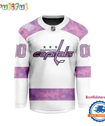 Nhl Washington Capitals Personalized Hockey Fights Cancer Design Jersey