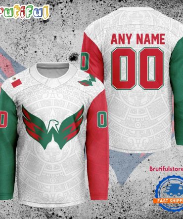 Nhl Washington Capitals Personalized Mexican Heritage Hockey Jersey