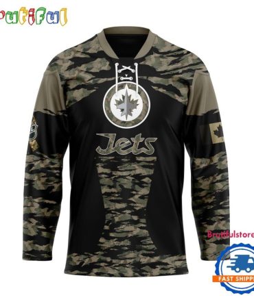 Nhl Winnipeg Jets Custom Honoring Veterans Camo Hockey Jersey