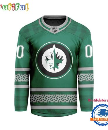 Nhl Winnipeg Jets For St.Patrick'S Day Limited New Hockey Jersey