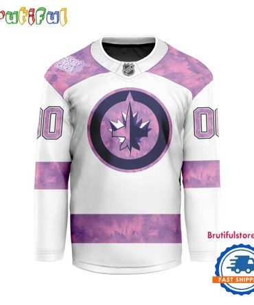 Nhl Winnipeg Jets Personalized Hockey Fights Cancer Design Jersey