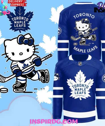 Toronto Maple Leafs X Hello Kitty 50Th Anniversary Blue Hockey Jersey