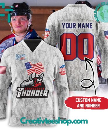 Adirondack Thunder Military Arctic Camo Hockey Jersey
