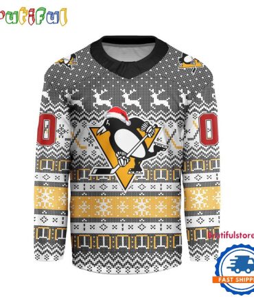 Pittsburgh Penguins 2025 Nhl Christmas Personalized Hockey Jersey Design
