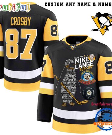 Pittsburgh Penguins Mike Lange Nhl 2025 Hockey Jersey