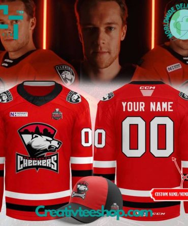 Charlotte Checkers Special New 2025 Red Hockey Jersey