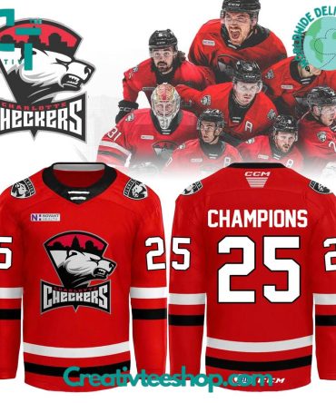 Charlotte Checkers Eastern Conference Champions 2025 Special Red Hockey Jersey