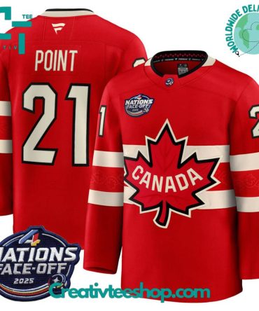 Canada Ice Hockey 4 Nation Face-Off Champions Brayden Point #21 Jersey