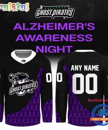 Savannah Ghost Pirates Alzheimer’S Awareness Night Limited Edition Hockey Jersey