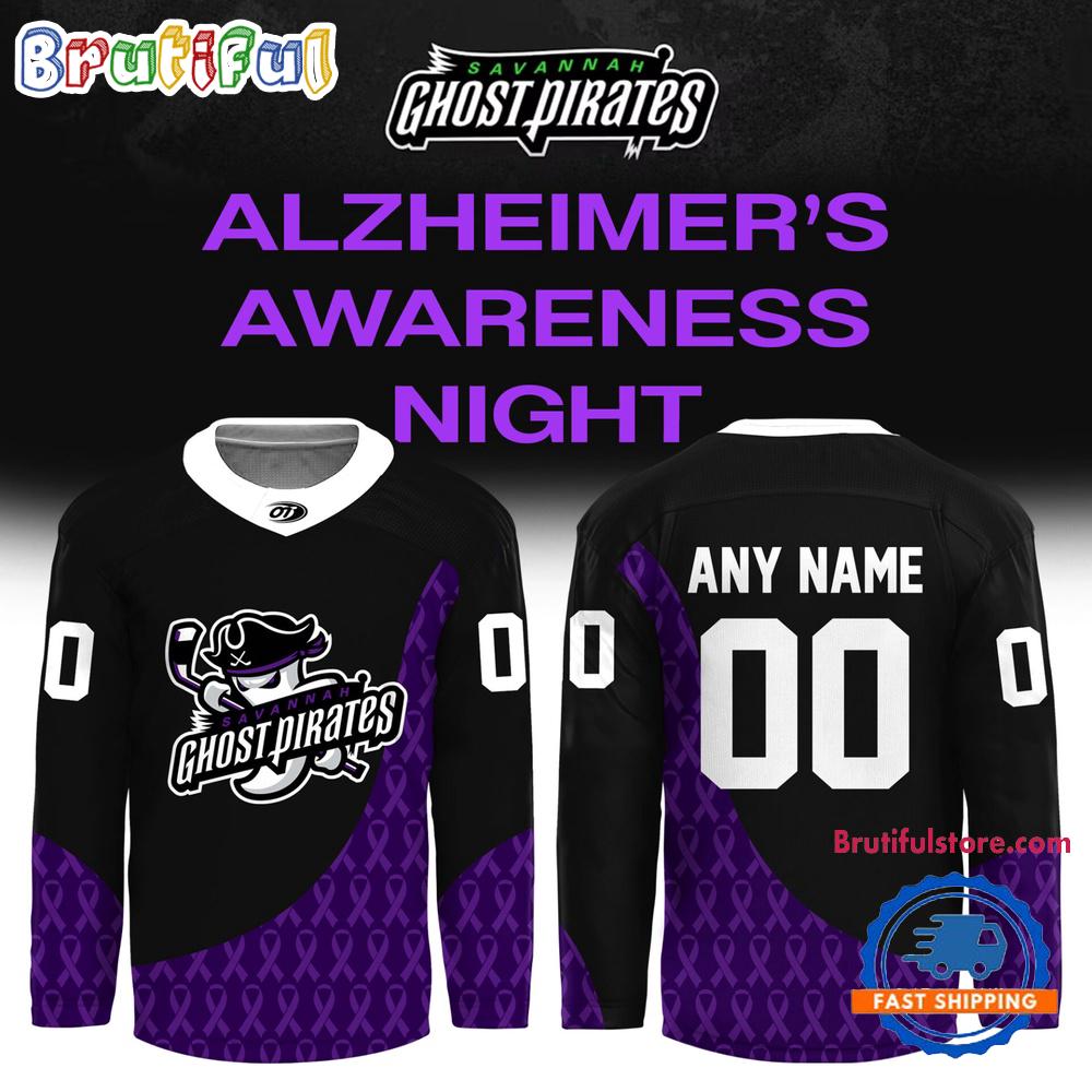 Savannah Ghost Pirates Alzheimer’S Awareness Night Limited Edition Hockey Jersey