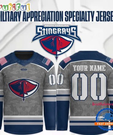 South Carolina Stingrays Military Night  Special 2025 Hockey Jersey