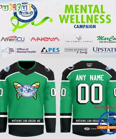 Syracuse Crunch Ahl Mental Wellness 2025 Custom Hockey Jersey