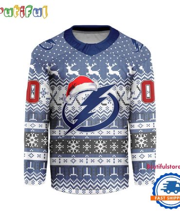 Tampa Bay Lightning 2025 Nhl Christmas Personalized Hockey Jersey Design