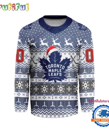 Toronto Maple Leafs 2025 Nhl Christmas Personalized Hockey Jersey Design