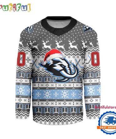 Utah Mammoth 2025 Nhl Christmas Personalized Hockey Jersey Design