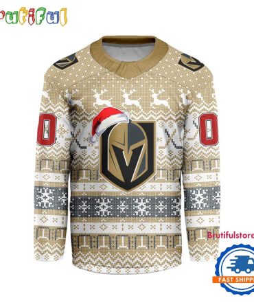 Vegas Golden Knights 2025 Nhl Christmas Personalized Hockey Jersey Design