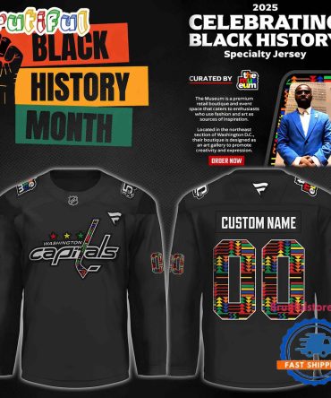 Washington Capitals 2025 Nhl Black Month History Specialty Hockey Jersey