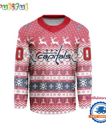 Washington Capitals 2025 Nhl Christmas Personalized Hockey Jersey Design